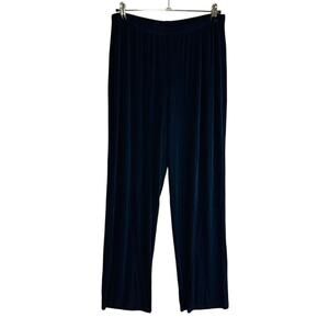 Citiknits Womans Large Pants Pull On Stretch Comfort Blue Travel Slinky Comfort